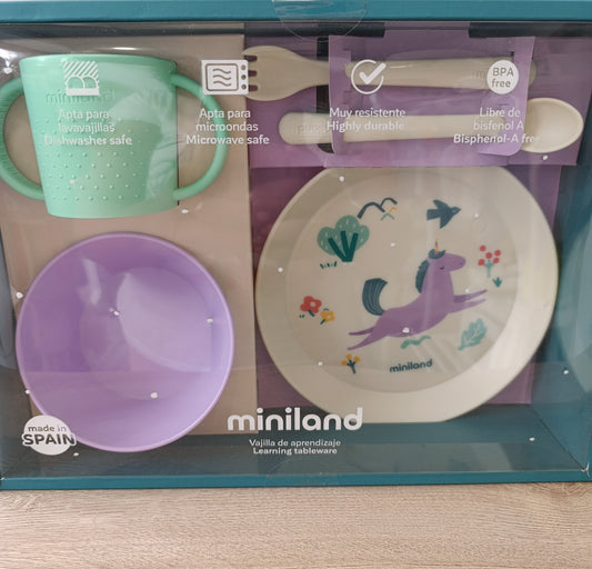 Vajilla aprendizaje Miniland Unicornio