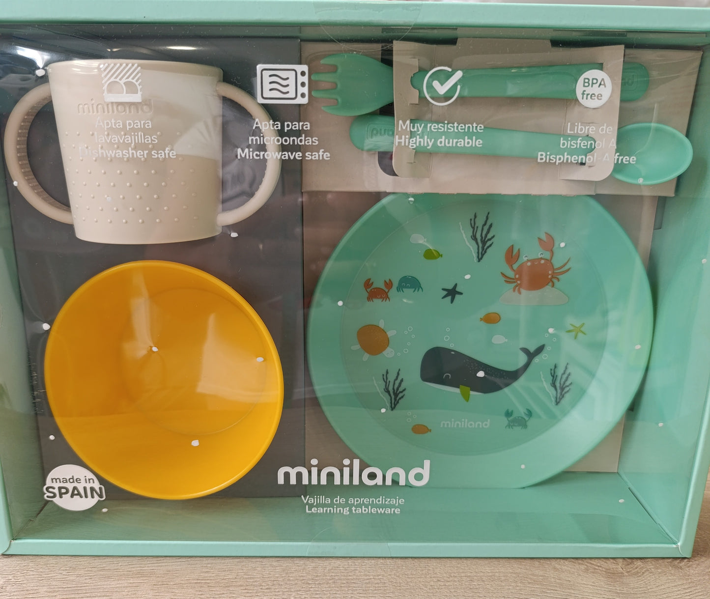 Vajilla aprendizaje Miniland Ballena