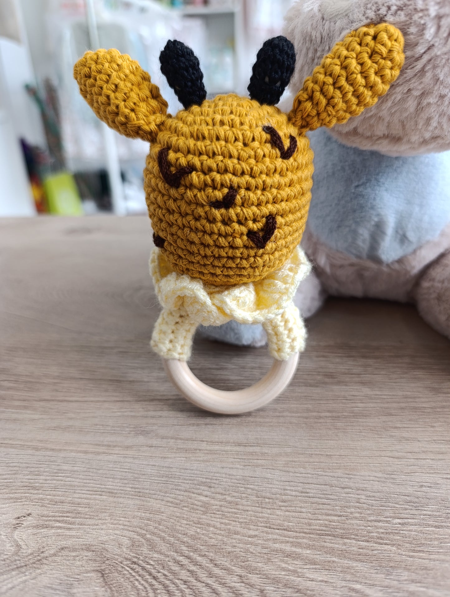Sonajero Amigurumi Jirafa