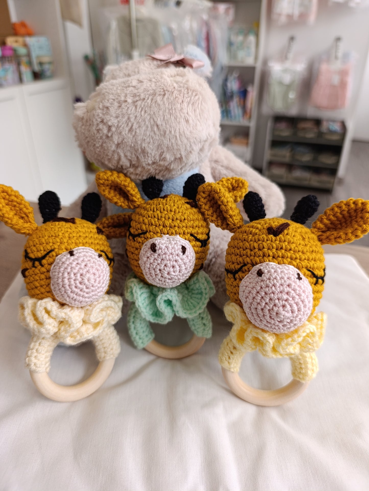 Sonajero Amigurumi Jirafa