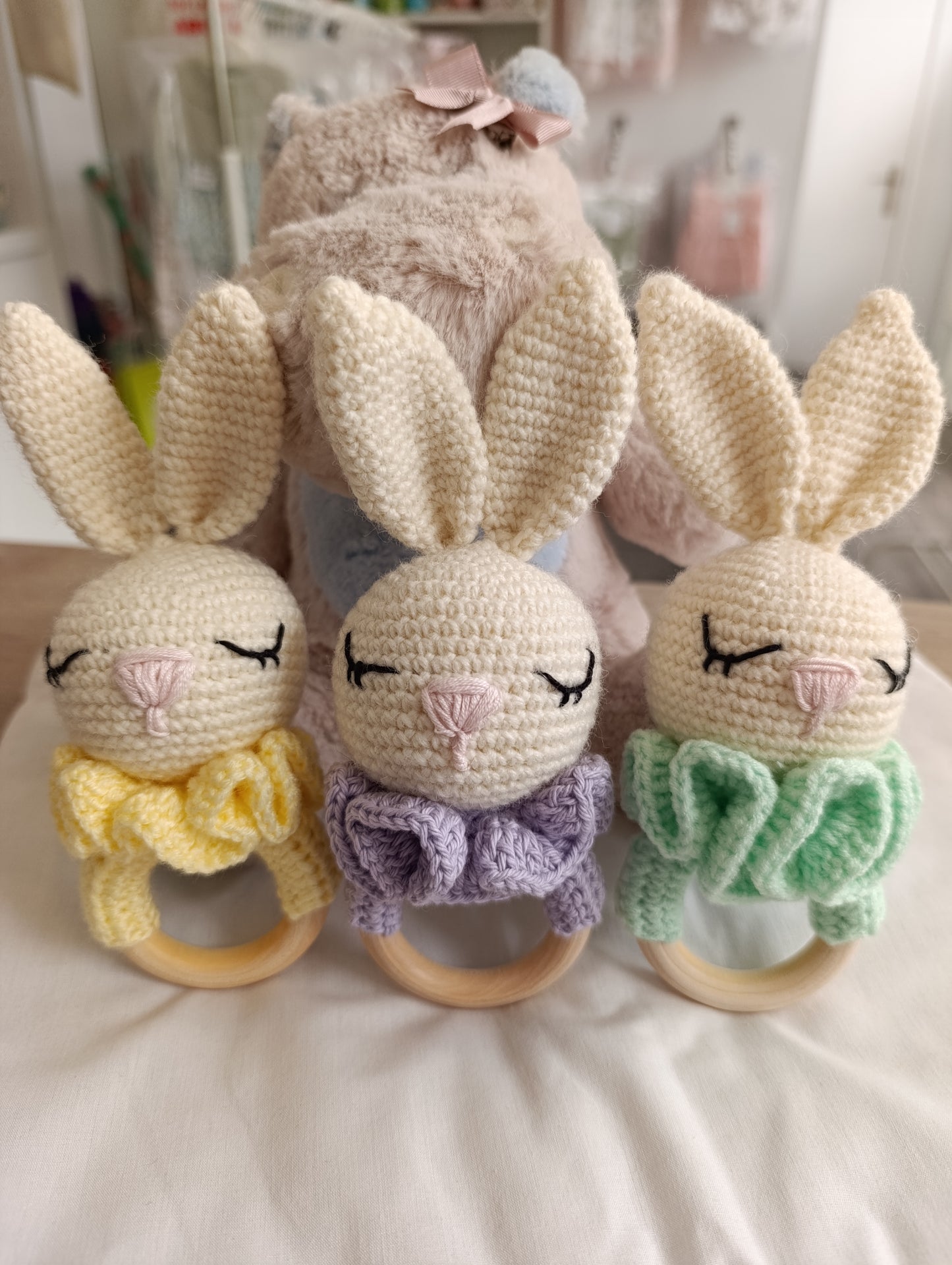Sonajero Amigurumi Conejo