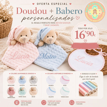 Doudou + Babero personalizado