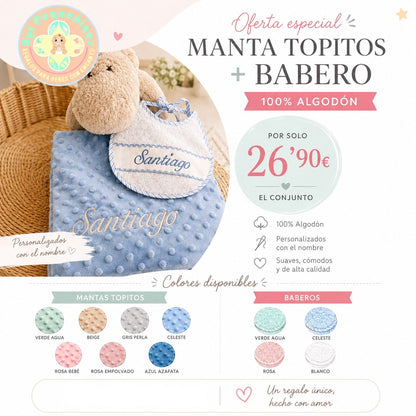 Manta + Babero personalizado