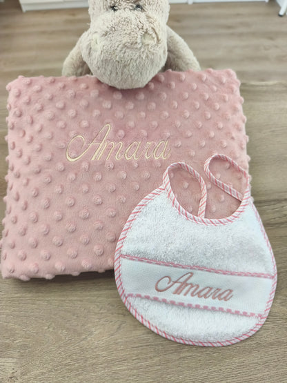 Manta + Babero personalizado