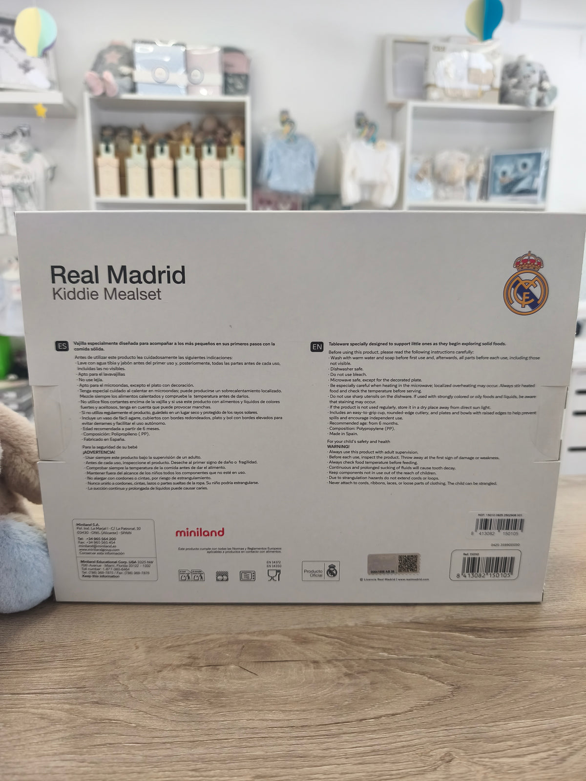 Vajilla aprendizaje Miniland Real Madrid