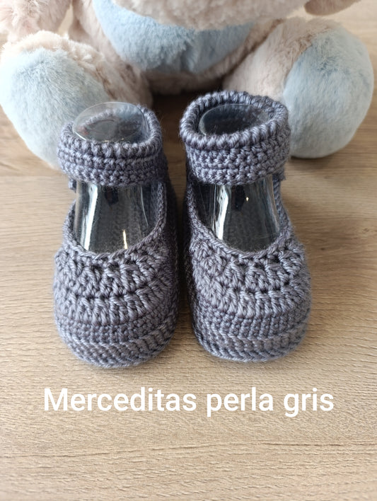 Patucos Merceditas Perla Gris