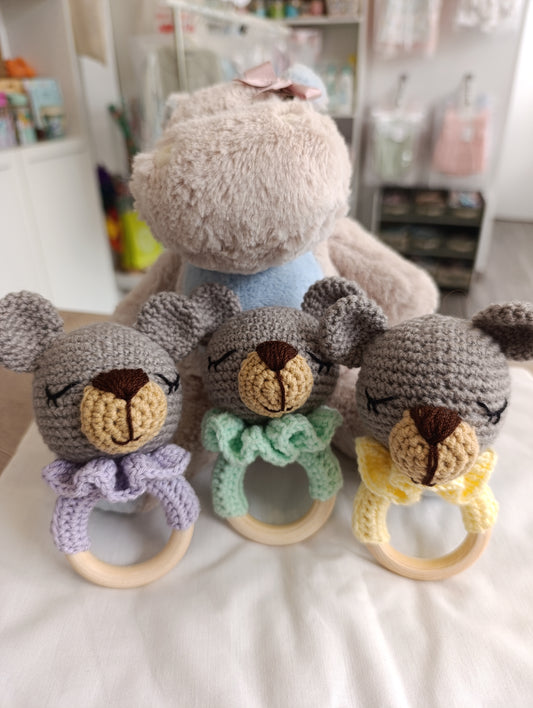 Sonajero Amigurumi Oso