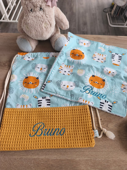 Mochila y Toalla Gofre Personalizados