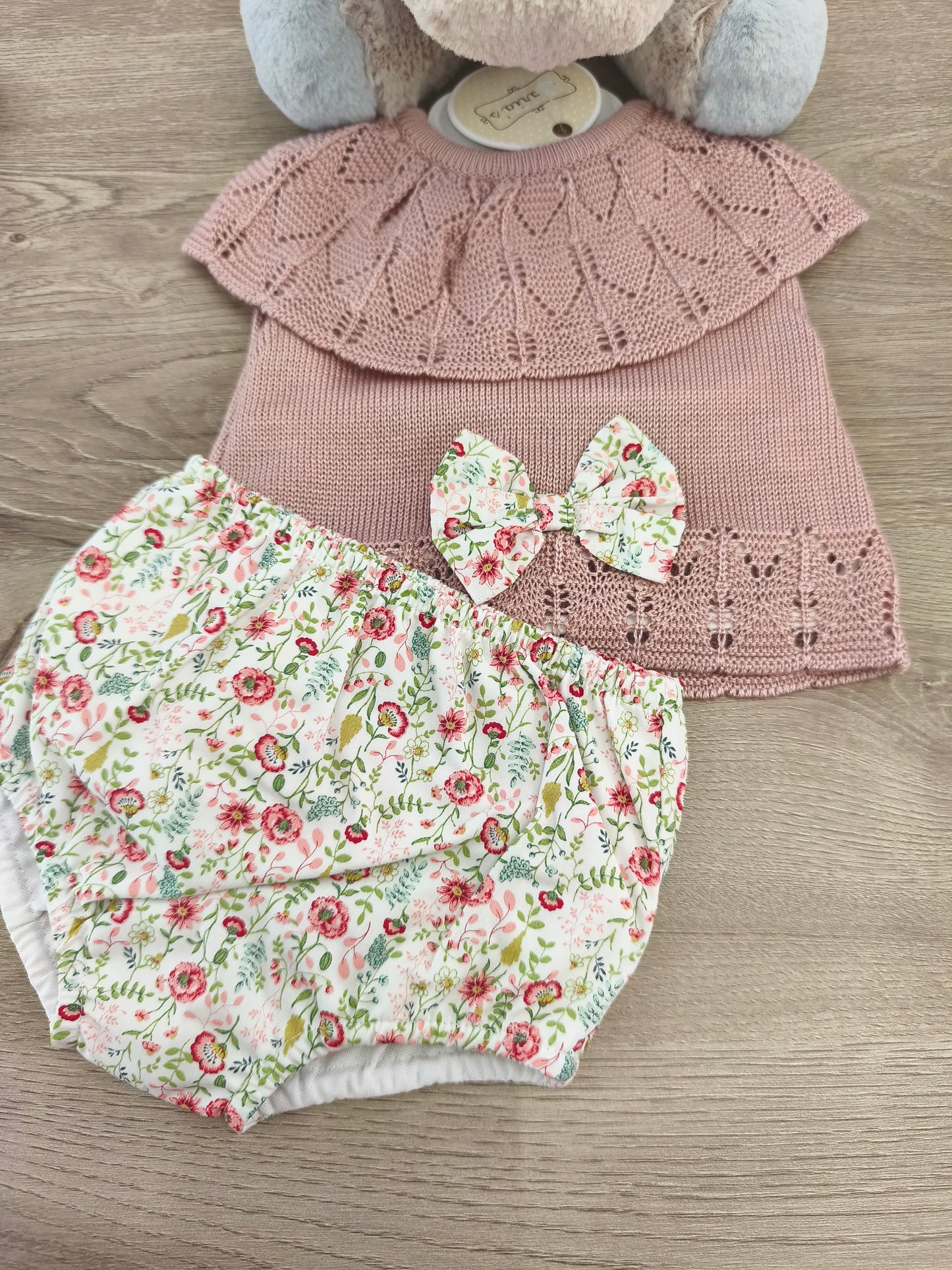 Conjunto lazo floral